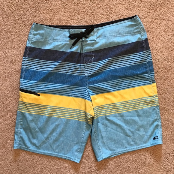 O'Neill Other - O’Neill Mens Boardshorts Swimwear Blue Yellow Striped